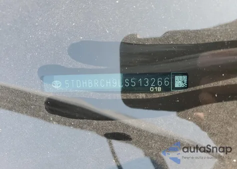 2020 Toyota Highlander Hybrid Xle z USA, uszkodzony, nr VIN 5TDHBRCH9LS513266